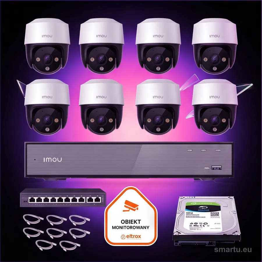 Zestaw monitoringu Imou 8x kamera Cruiser 4MP POE Zestaw monitoringu Imou 8x kamera Cruiser 4MP POE