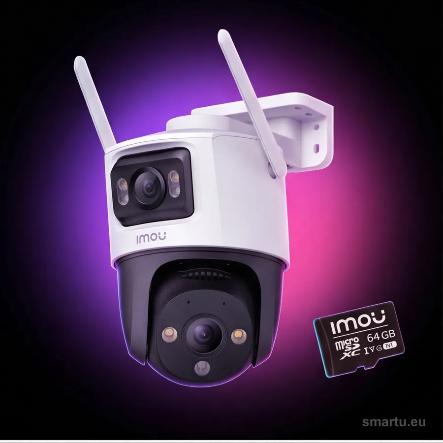 Imou Cruiser Dual 10MP kamera IP Wi-Fi 6 z kartą 64GB, dwa obiektywy, IP66, syrena 110dB, noktowizja kolorowa, ujęcie 1