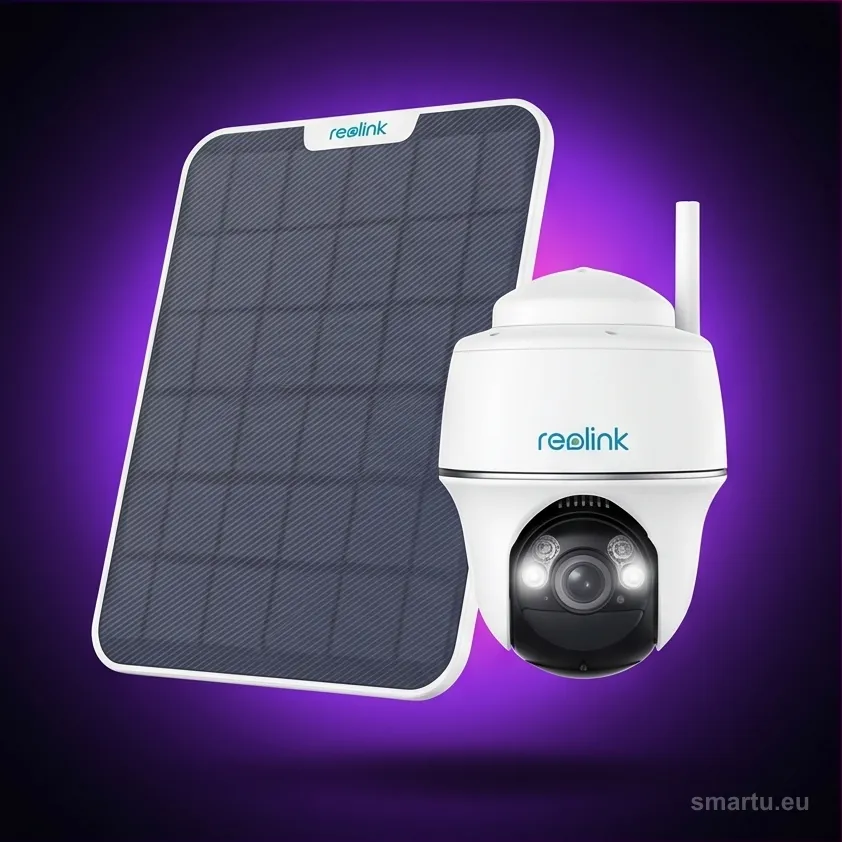 Kamera IP Reolink Argus Series B430 z panelem solarnym (biała), ujęcie 1