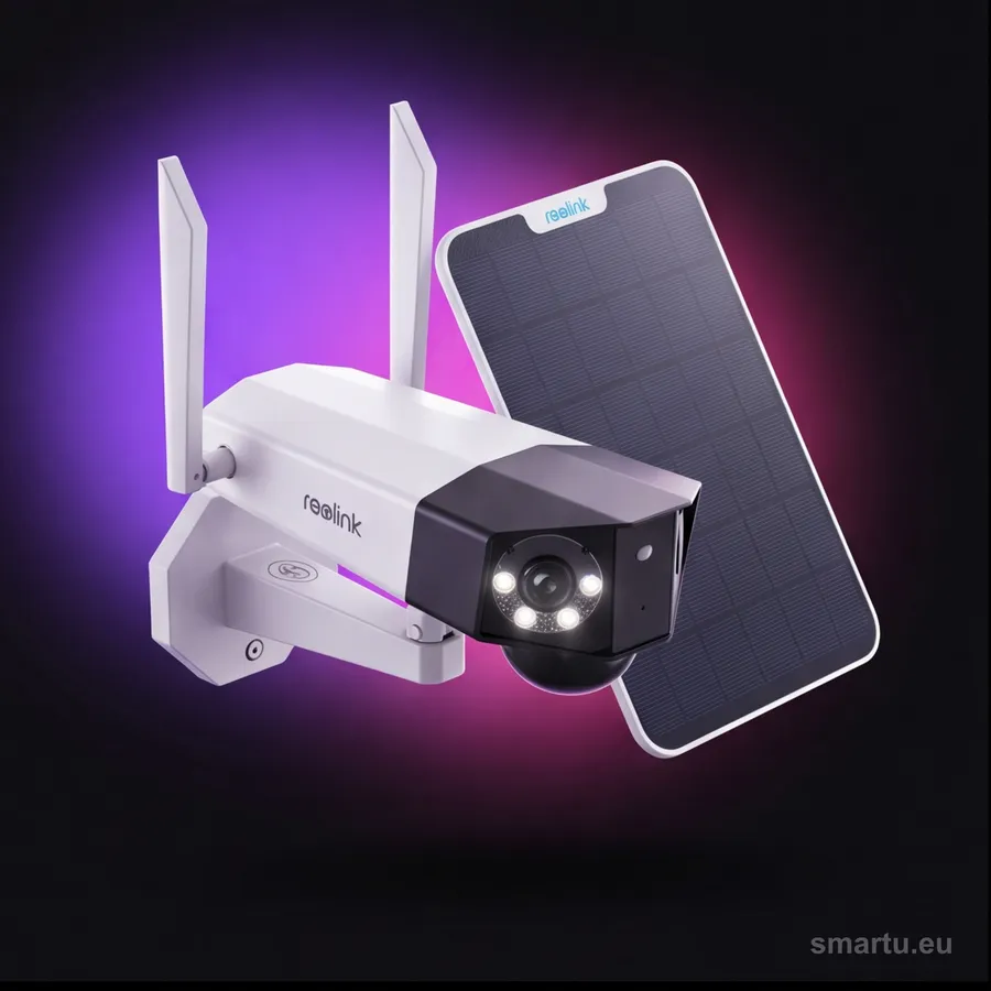 Kamera IP Reolink DUO Series G750 z panelem solarnym, ujęcie 1