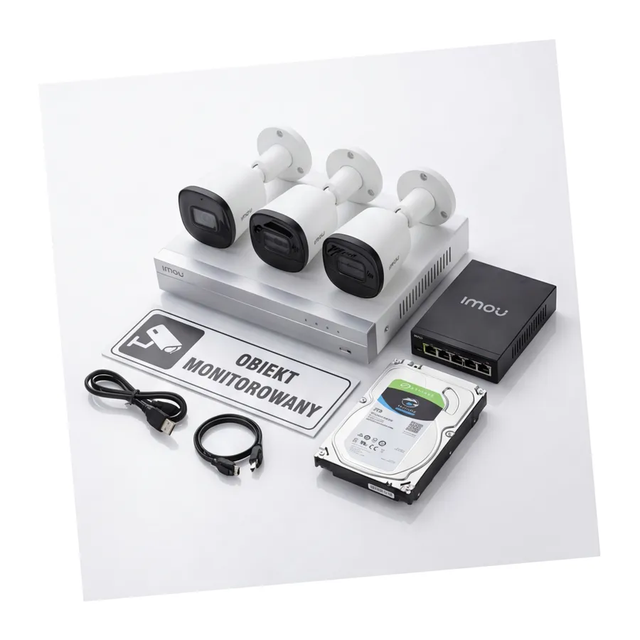 Zestaw monitoringu Imou 4x kamera PS3E-8Q0 8MP POE Zestaw monitoringu Imou 4x kamera PS3E-8Q0 8MP POE