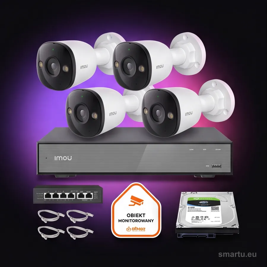 Zestaw monitoringu Imou 4x kamera PS3E-8Q0 8MP POE Zestaw monitoringu Imou 4x kamera PS3E-8Q0 8MP POE