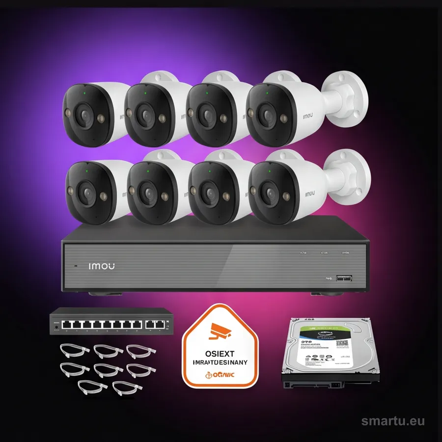 Zestaw monitoringu Imou 8x kamera PS3E-8Q0 8MP POE Zestaw monitoringu Imou 8x kamera PS3E-8Q0 8MP POE