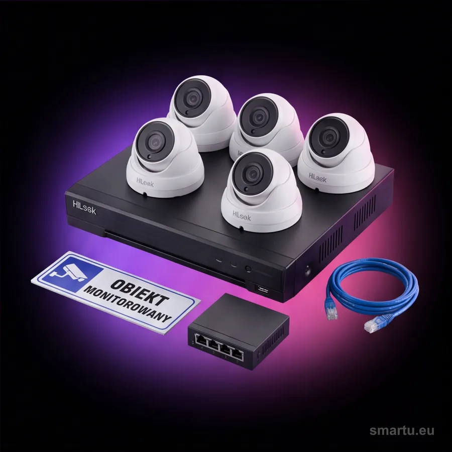 Zestaw monitoringu IP HiLook 4x IPC-T280HA-LU 8MP Smart Hybrid Light NVR PoE 4K Zestaw monitoringu IP HiLook 4x IPC-T280HA-LU 8MP Smart Hybrid Light NVR PoE 4K
